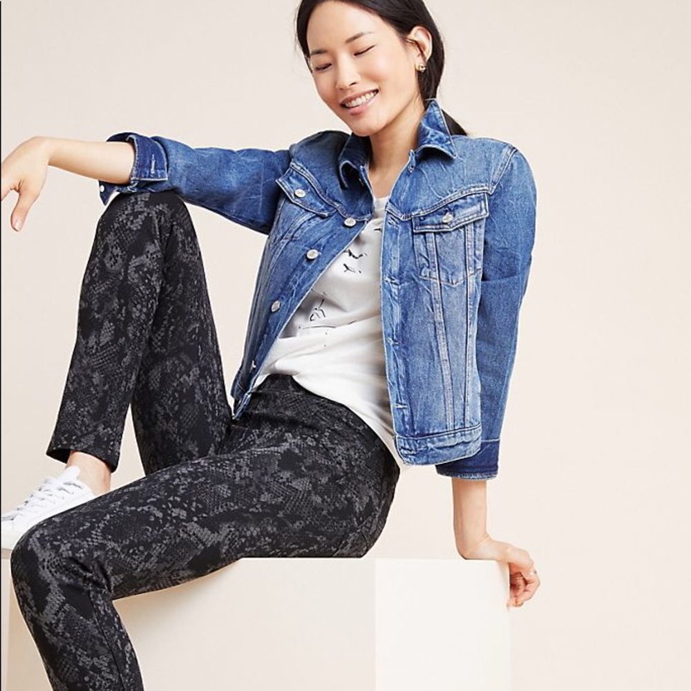 Anthropologie Snakeskin Pattern Leggings